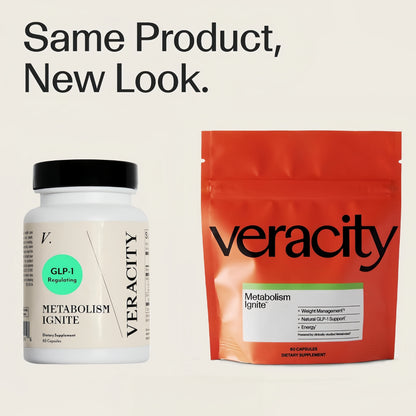 Veracity Metabolism Ignite - Boosts GLP-1 to Reduce Appetite and Cravings for Clinically Proven Weight Loss - Natural GLP-1 & Metabolic Support Supplement - Burns Fat - Side Effect Free - 30 Serving
